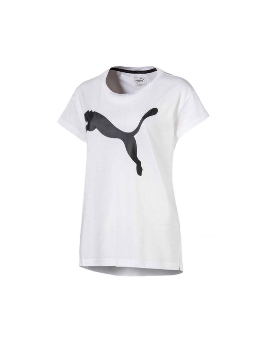 Maglietta da allenamento fitness Puma Active Logo Donna in bianco