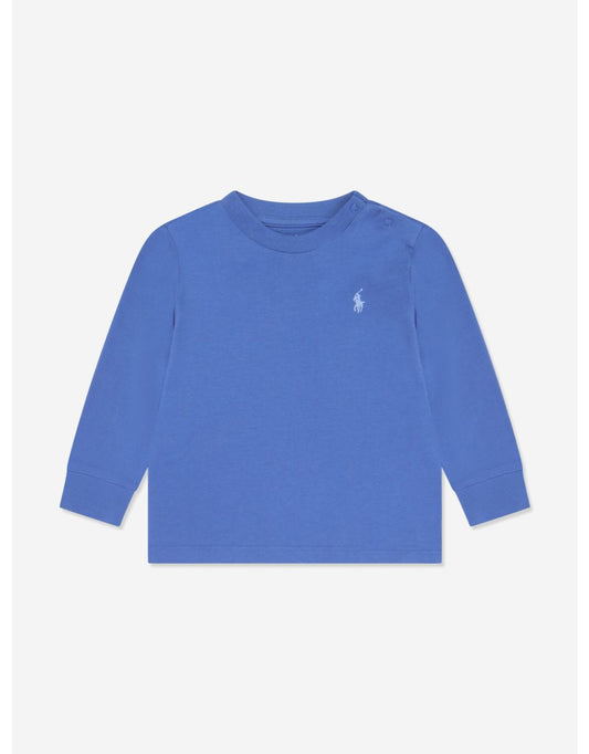 Maglietta a maniche lunghe blu da bambino