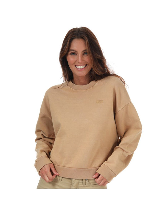 Felpa Levi's Diana girocollo da donna in marrone
