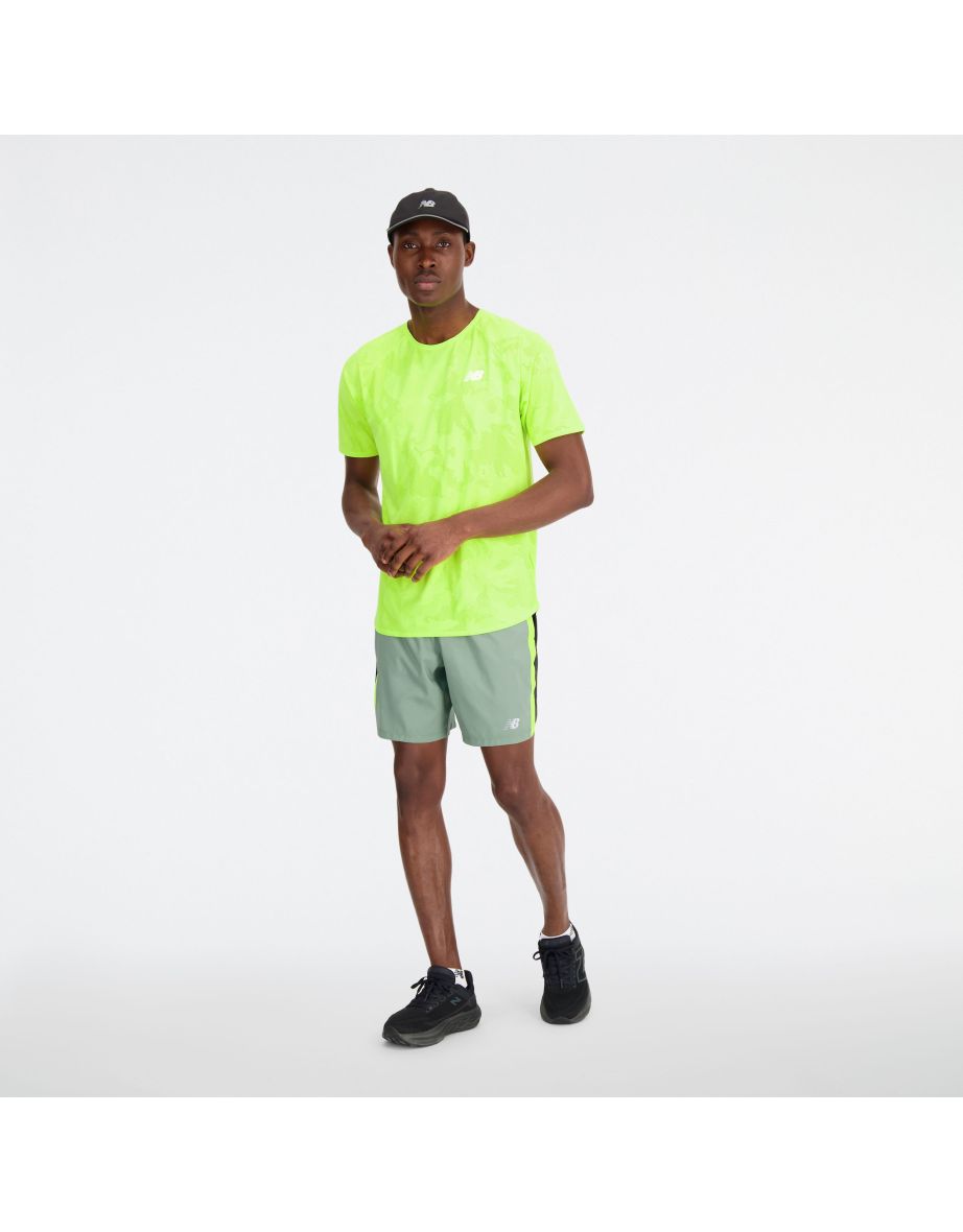 Camiseta masculina New Balance Q Speed Jacquard - Amarelo
