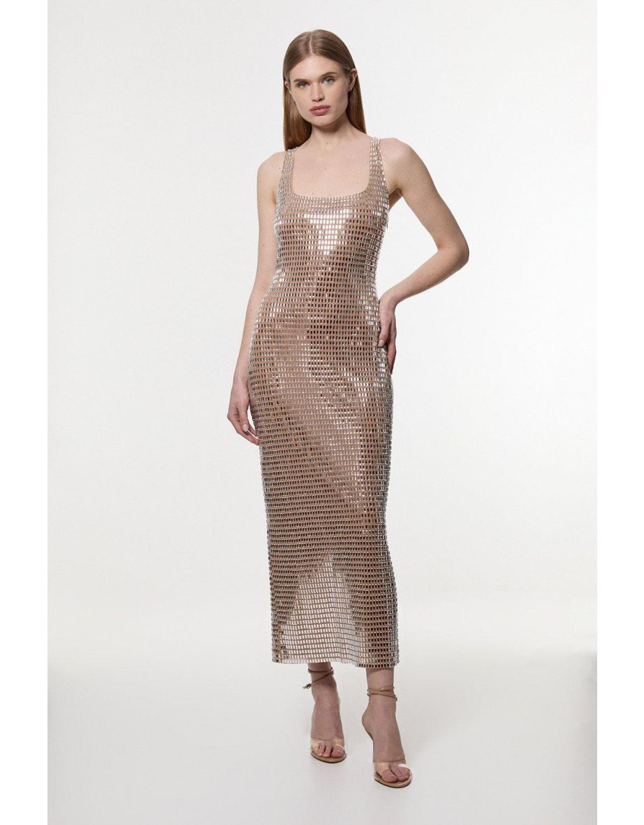 Vestido Petite Premium Crystal Embellished Jersey