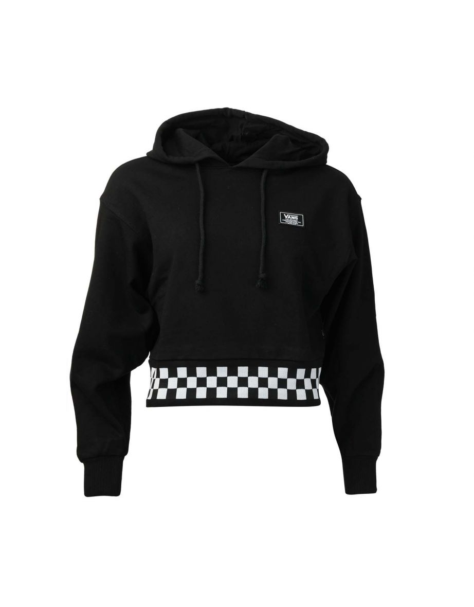 Women's Vans Boom Boom Check Hoodie in Black