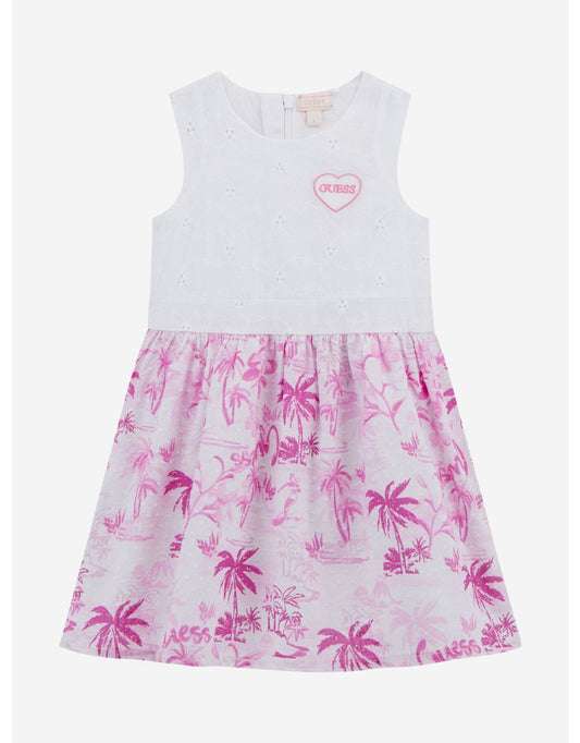 Vestido feminino de tecido misto branco