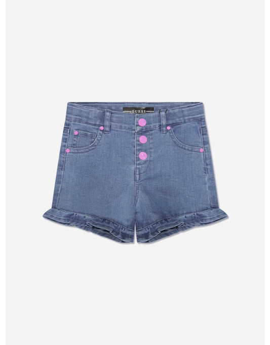 Pantaloncini di jeans blu da bambina