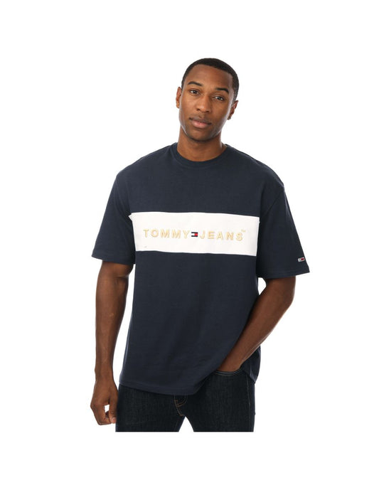 Men's Tommy Hilfiger TMJ Archive Logo T-Shirt in Blue