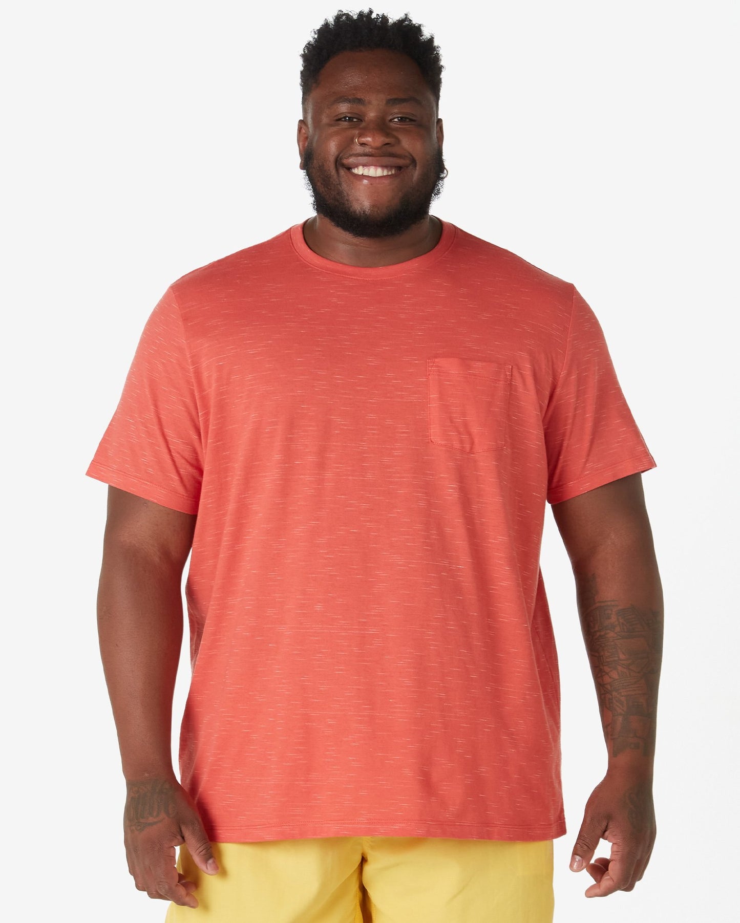 Men's Plus Size Short Sleeve Red T-Shirt with Pocket - Allman by Riachuelo
