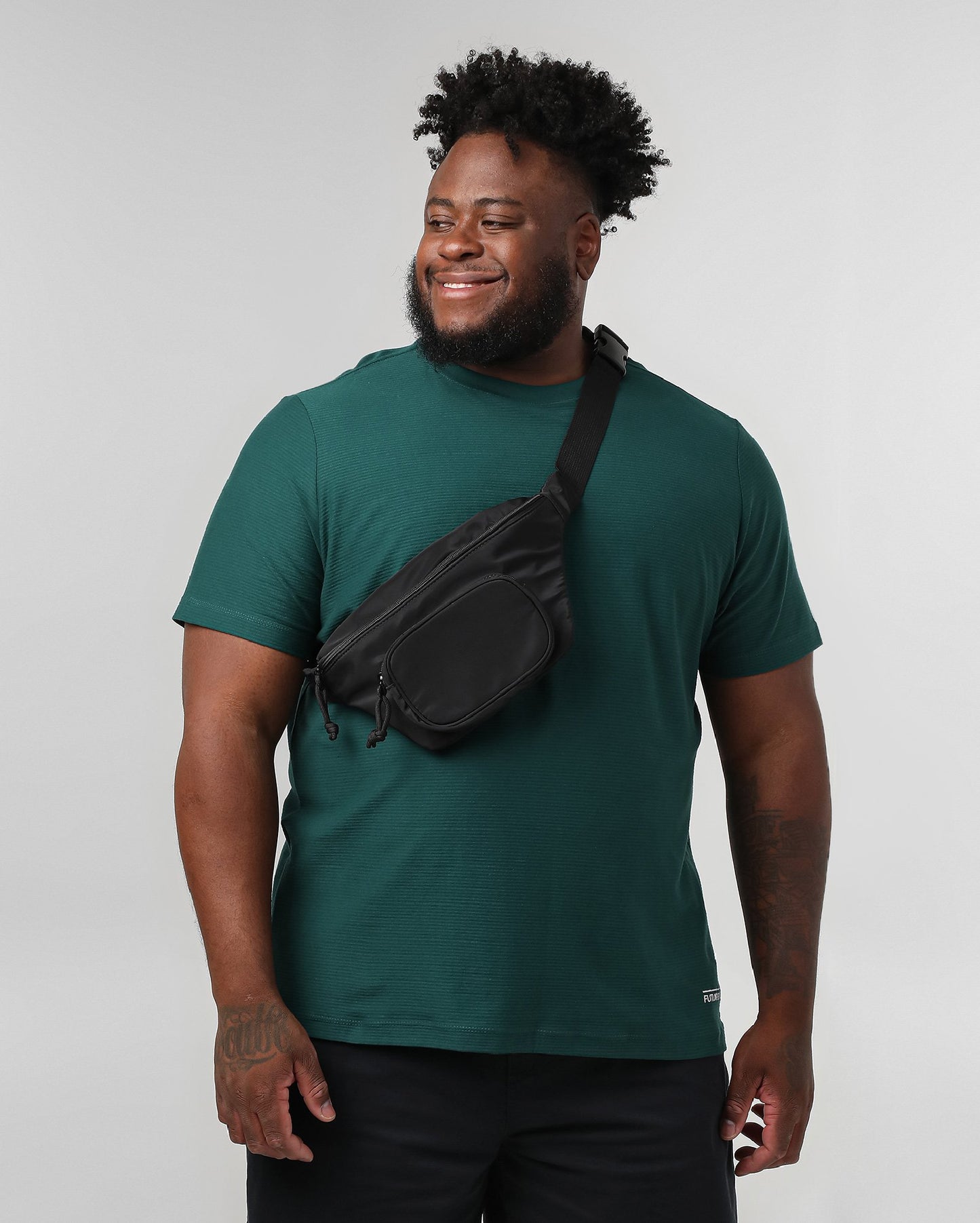 Camiseta masculina plus size texturizada de manga curta em verde | Original Plus da Riachuelo