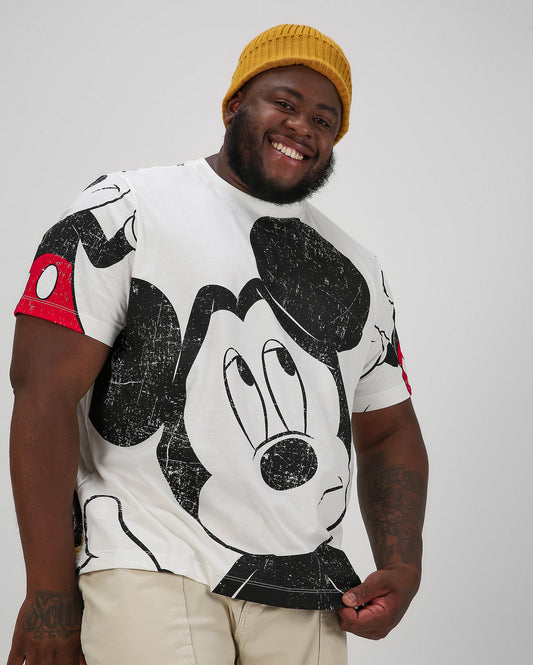 Maglietta Topolino bianca plus size da uomo - Disney