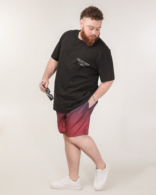 Calção de banho masculino plus size com cordão gradiente - azul escuro - Original Plus da Riachuelo