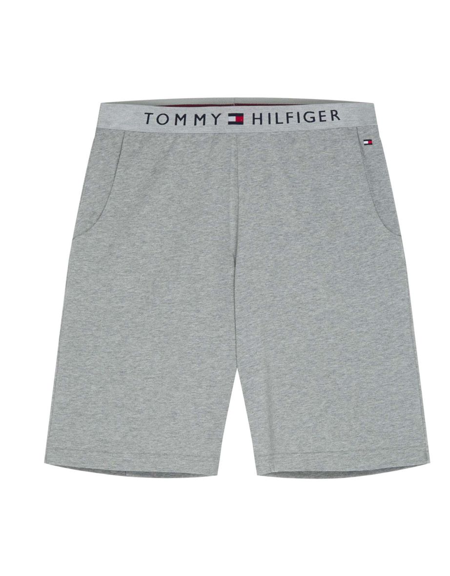 Tommy Hilfiger - Pantaloncini loungewear in jersey grigio da uomo