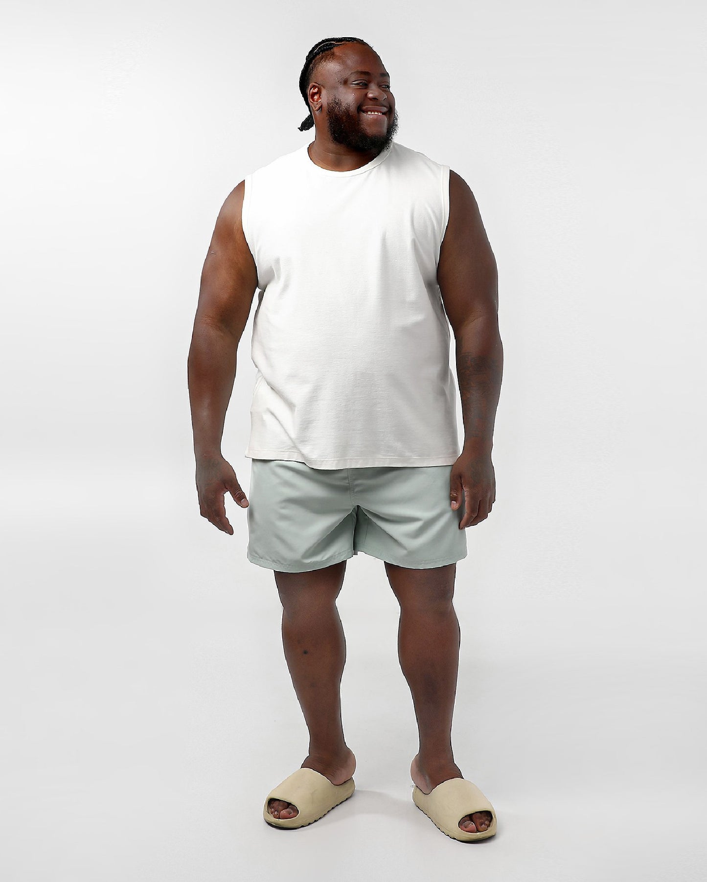 Calção de banho verde plus size masculino com elástico na cintura | Original Plus by Riachuelo