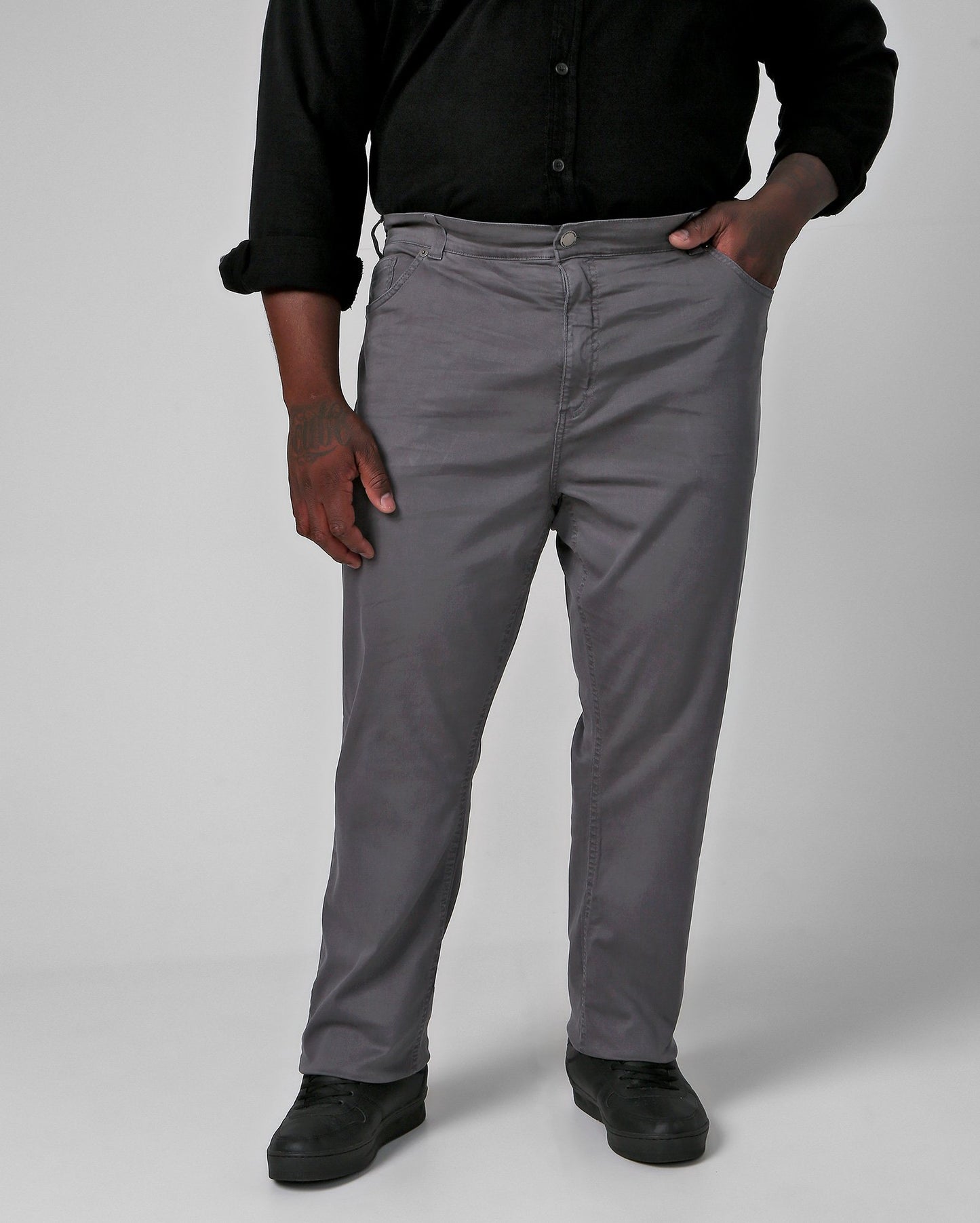 Men's Plus Size Gray Jeans | Allman By Riachuelo