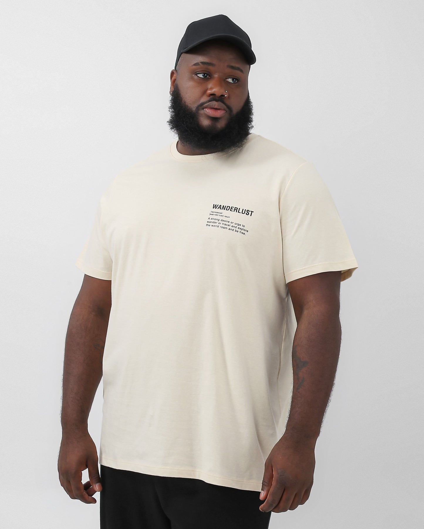 Maglietta uomo plus size Wanderlust Beige | Allman By Riachuelo