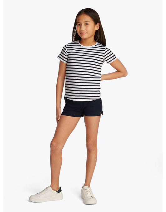 Conjunto de camiseta e shorts Tommy Hilfiger Girls' Mini Corp em azul-marinho