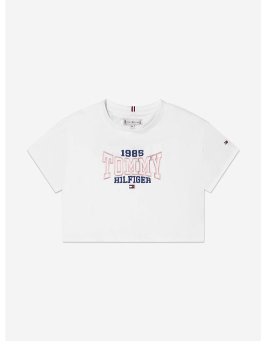 Camiseta blanca Varsity 1985 para chica