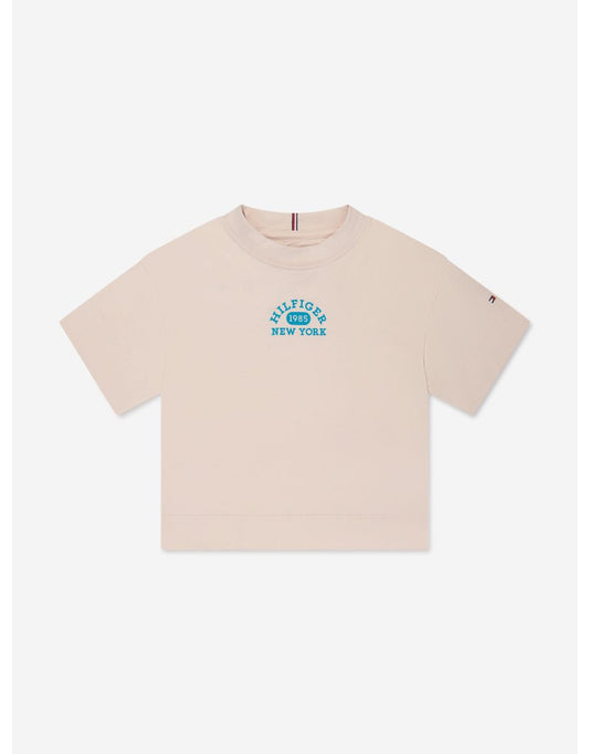 Camiseta Varsity Beige para Niña