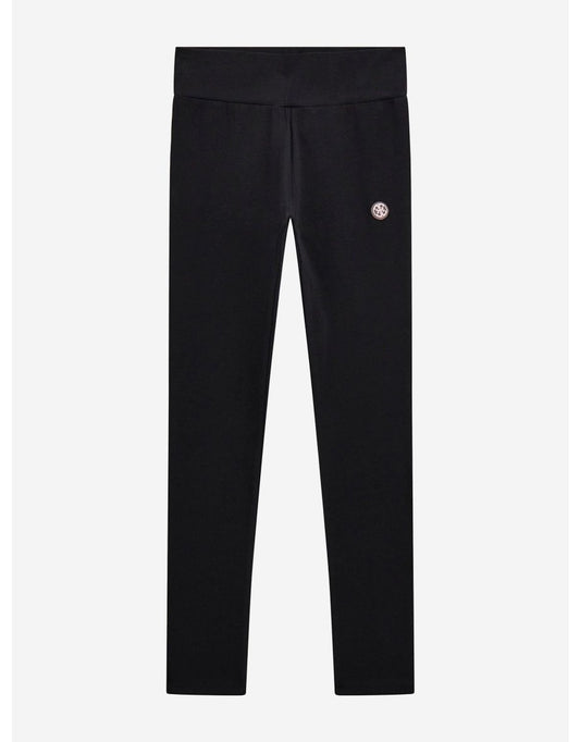 Leggings da bambina con logo nero