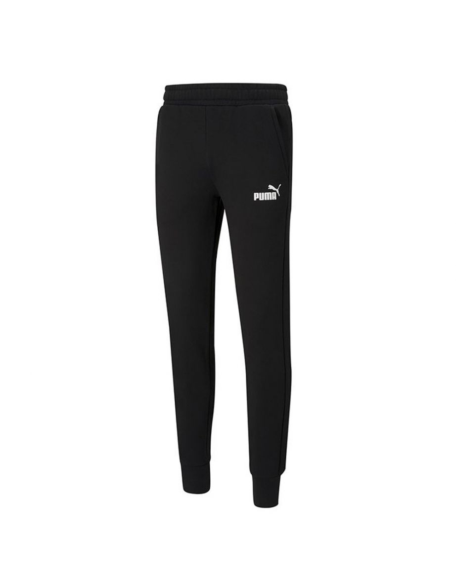 Pantaloni da allenamento Puma Essentials Logo Uomo Slim Fit Fleece in nero