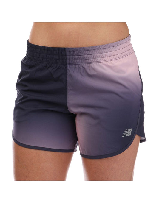 Pantaloncini New Balance Printed Accelerate 5-Inch da donna in viola