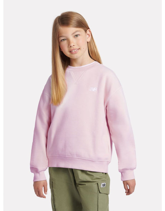 Moletom rosa para meninas com design de logotipo pequeno