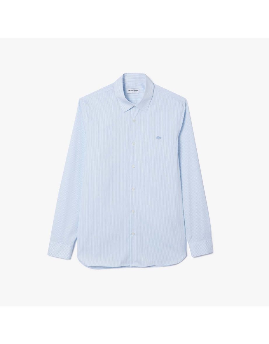 Camisa masculina Lacoste Slim-Fit White Plaid Poplin