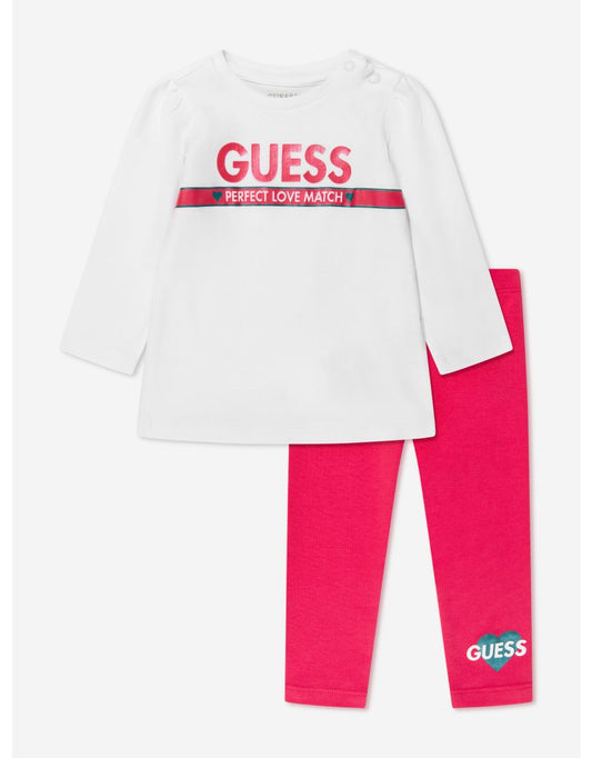 Set di leggings bianchi da bambina