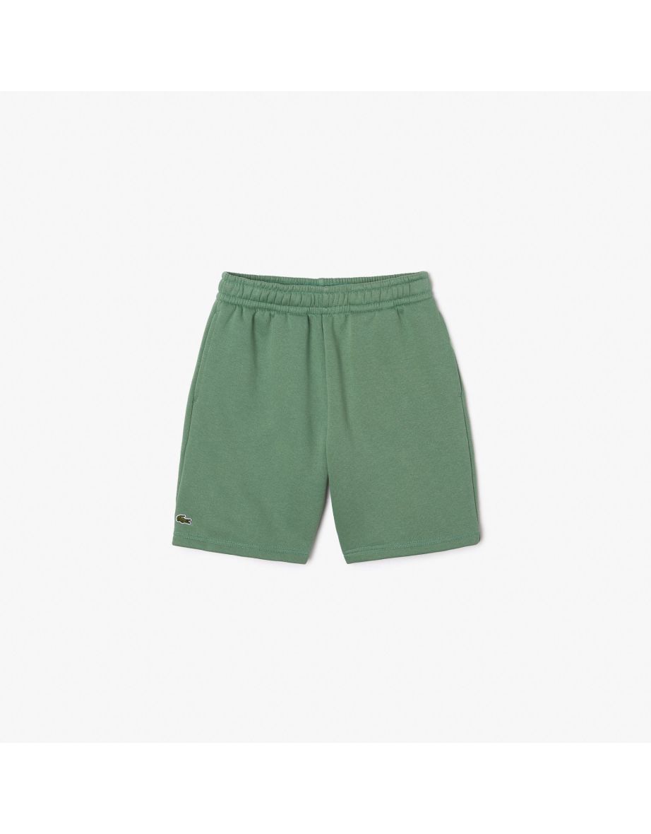 Shorts Lacoste Kids Organic Brushed Cotton Fleece para meninos - Verde