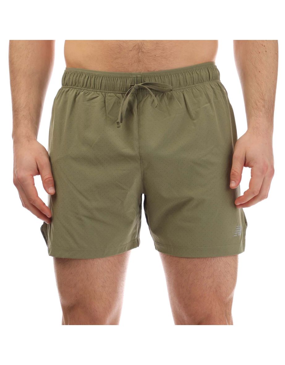 Pantaloncini New Balance RC 5" da uomo in verde