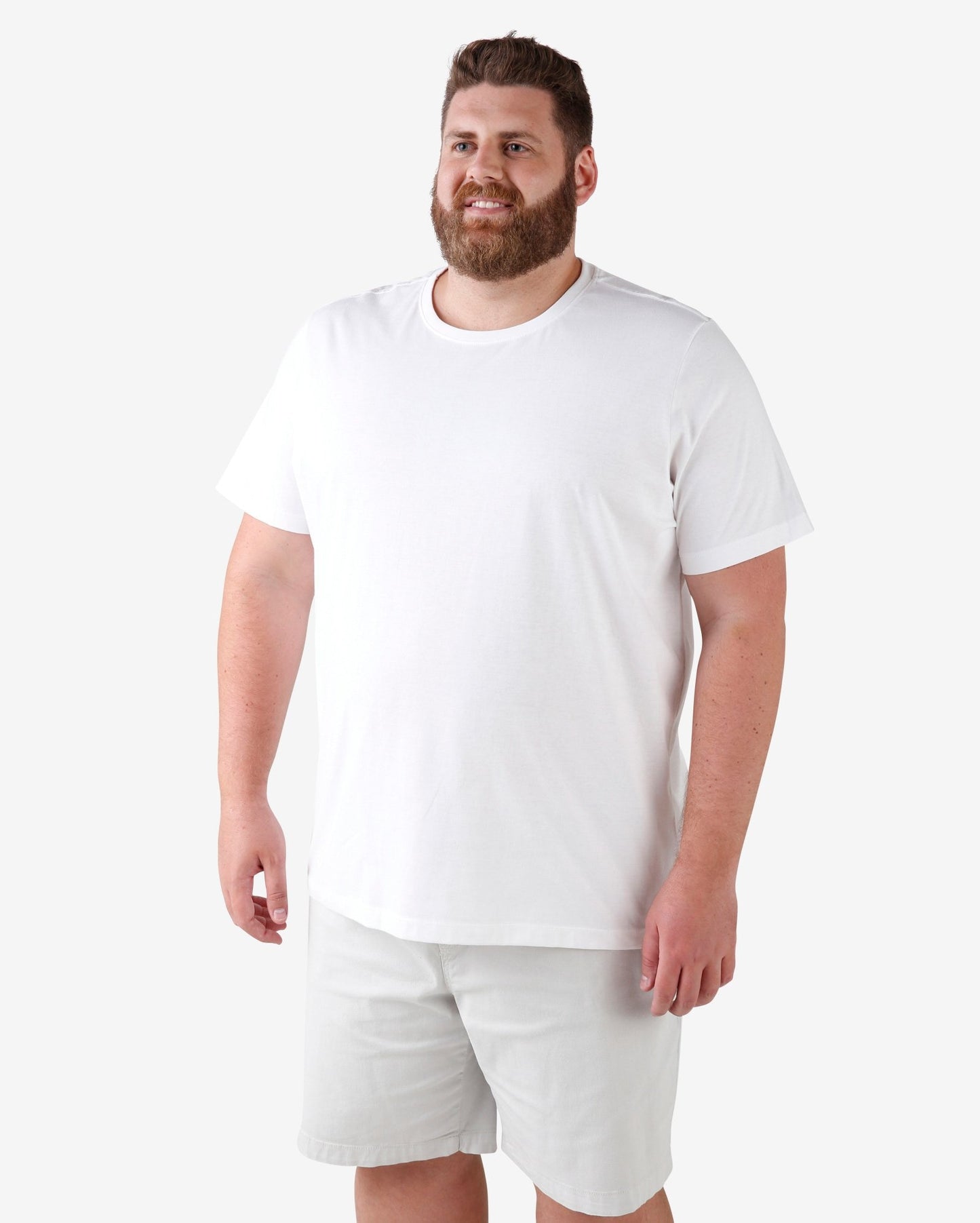 Camiseta branca básica plus size masculina