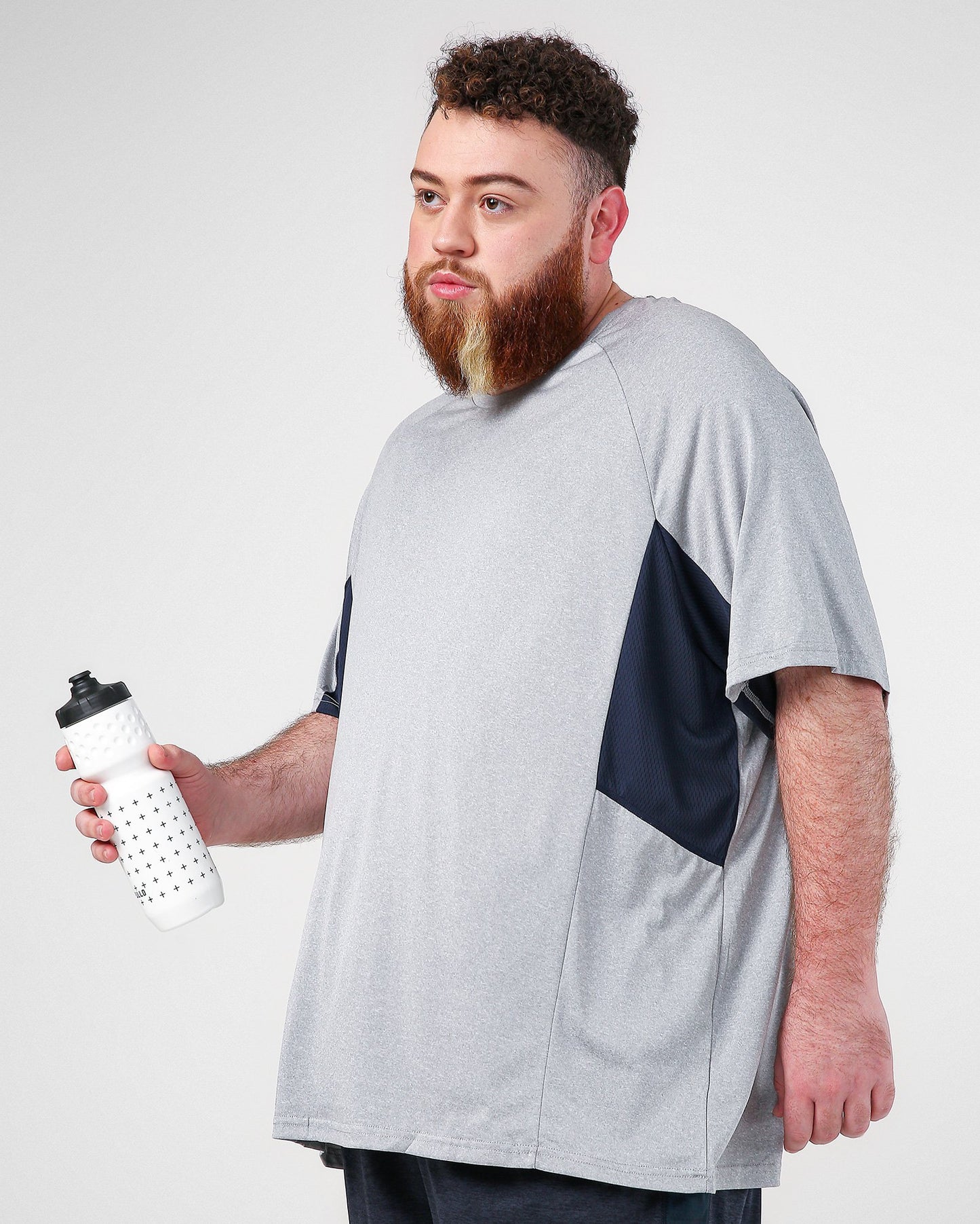 Maglietta sportiva grigia Plus Size da uomo - Bodywork By Riachuelo