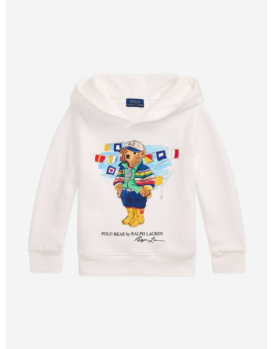 White Fleece Hoodie for Boys