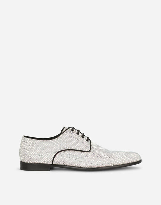 Zapatos Derby con Pedrería Adhesiva