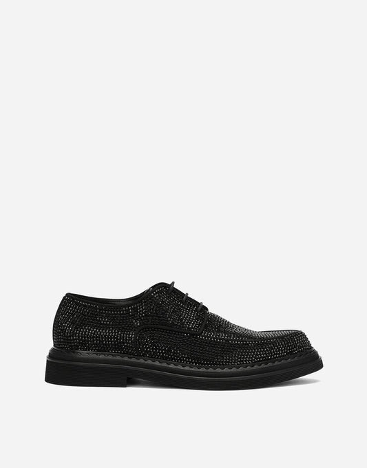 Zapatos Derby de Ante con Detalle de Pedrería