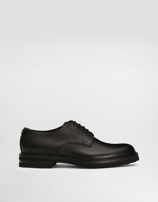 Zapatos derby de piel de becerro granulada