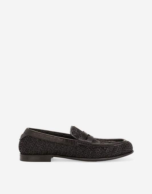 Mocasines de rafia tejida