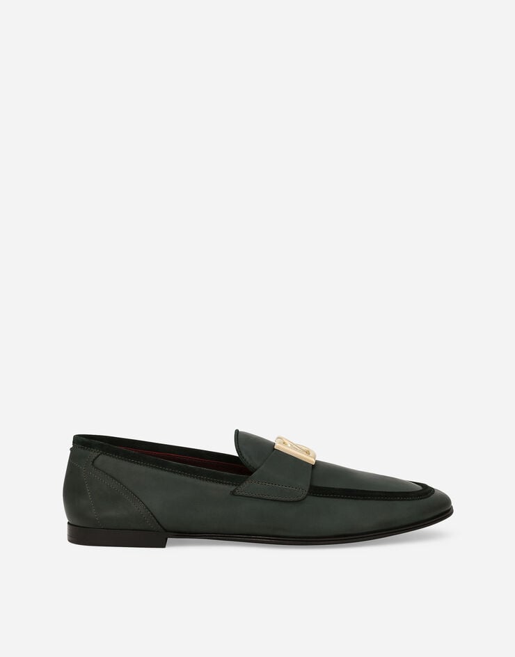 Mocasines de piel de becerro con logotipo DG