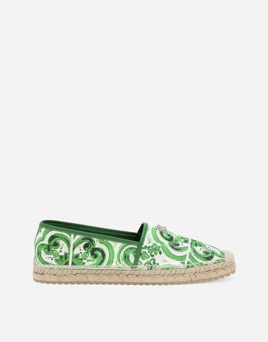 Alpargatas de lona con estampado de mayólica