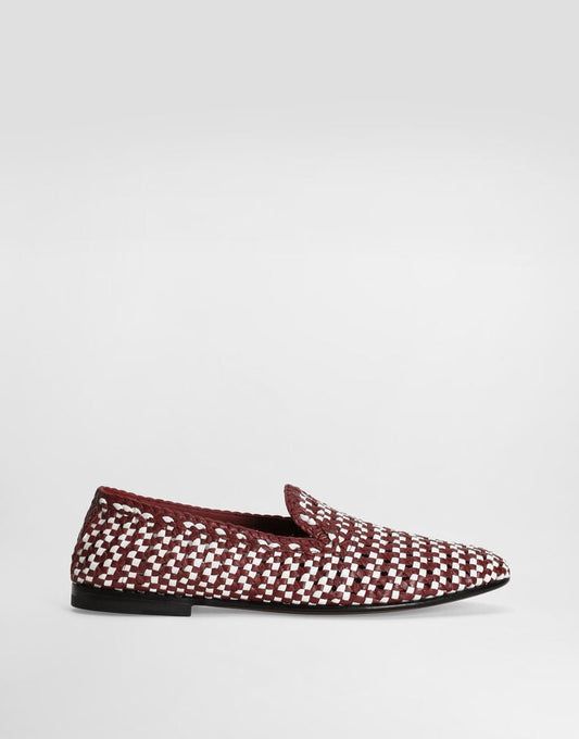 Zapatillas de piel tejida
