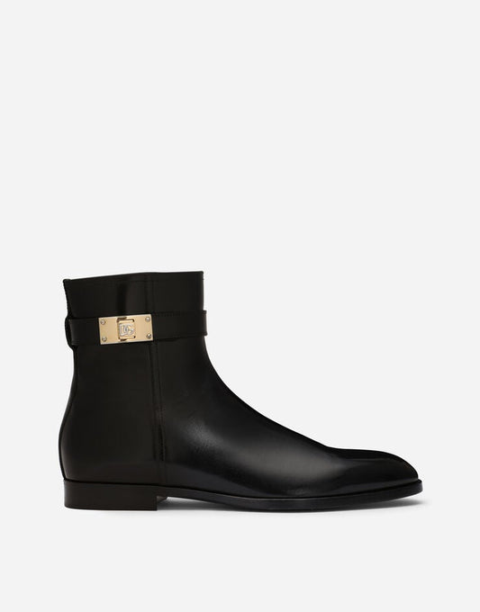Botines de piel de becerro cepillada