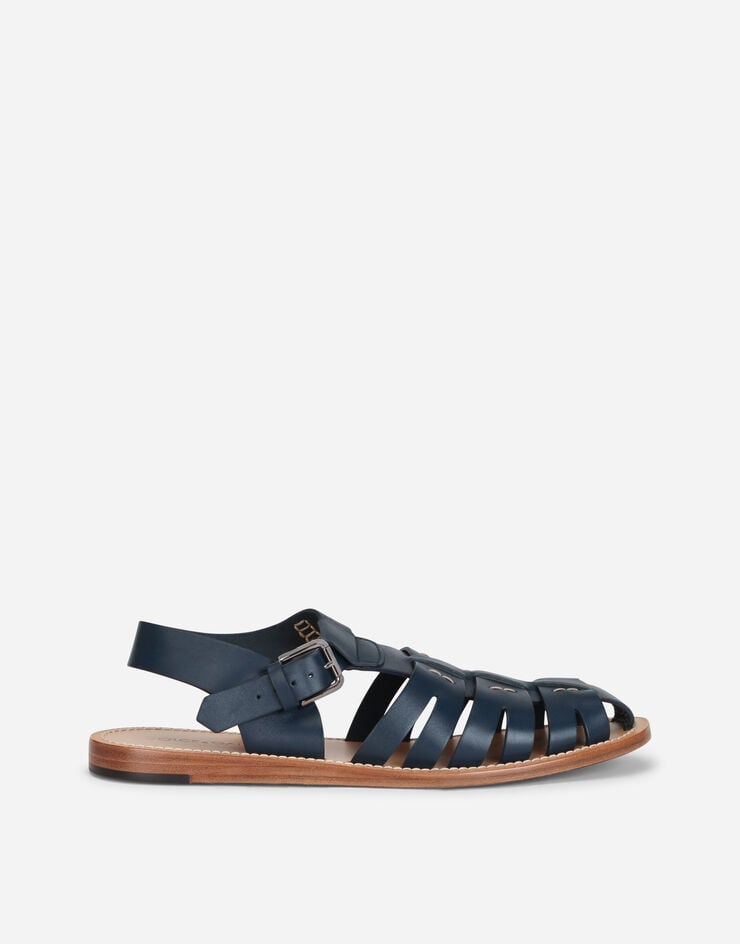 Sandalias gladiadoras Panteón de piel de becerro