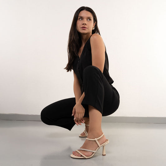 Women's Party High Heel Sandals Beira Rio Off-White