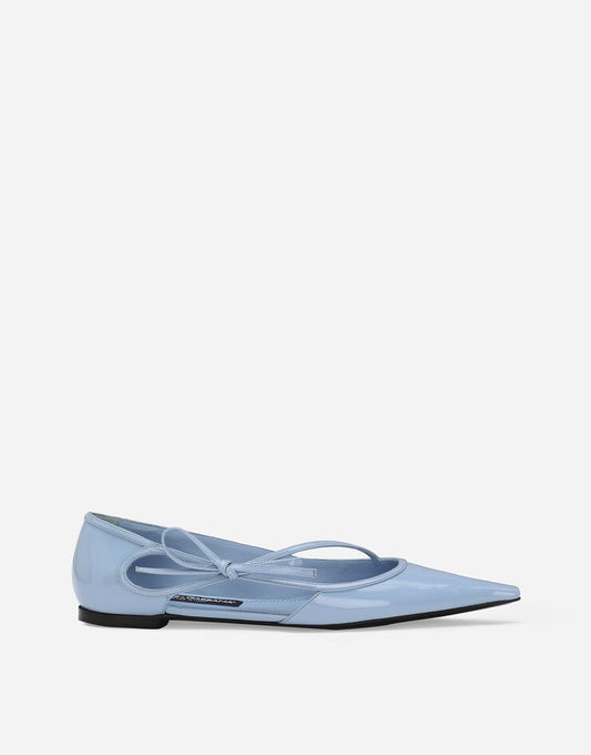 Ballerine in pelle di vitello lucidata
