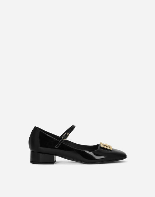 Scarpe Mary Jane in pelle di vitello lucidata
