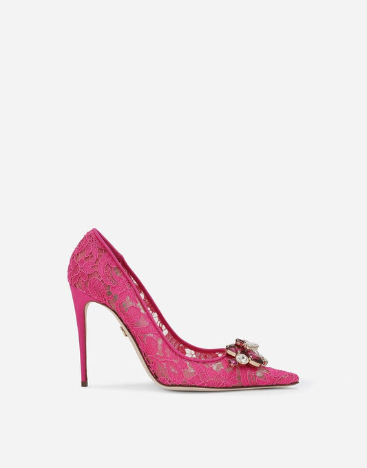 Décolleté in pizzo lurex arcobaleno