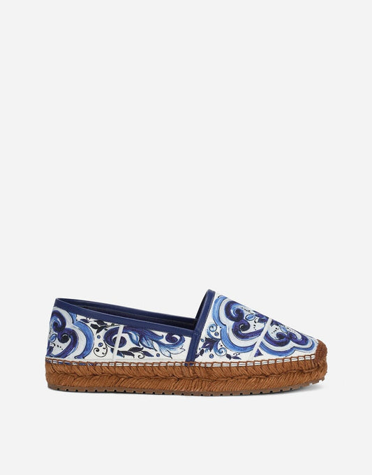 Espadrillas con tessuto broccato stampato