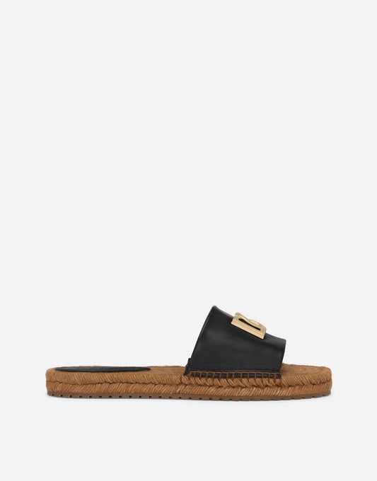 Espadrille in nappa con logo DG