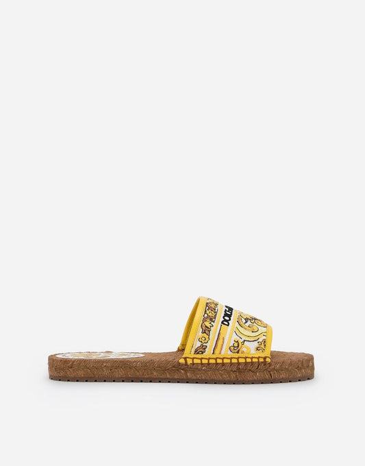 Espadrillas con ricamo in maiolica