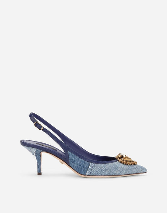 Sandali in denim patchwork Devotion