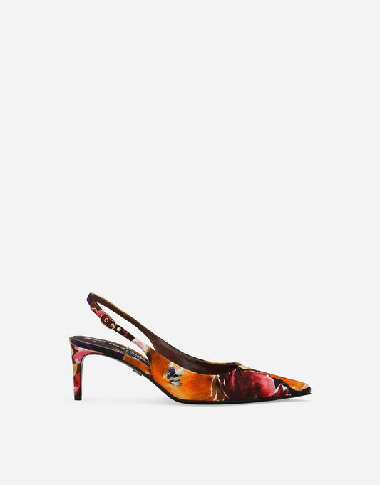 Tacchi Slingback in broccato