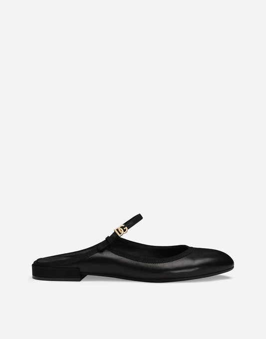 Mules in pelle nappa